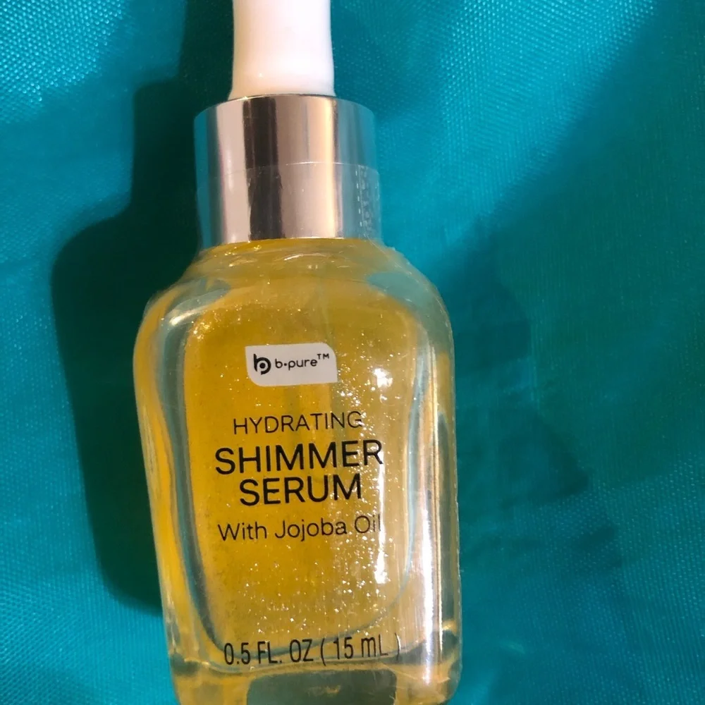 Hydrating jojoba oil glow enhancing shimmer facial serum‎ new 2pack